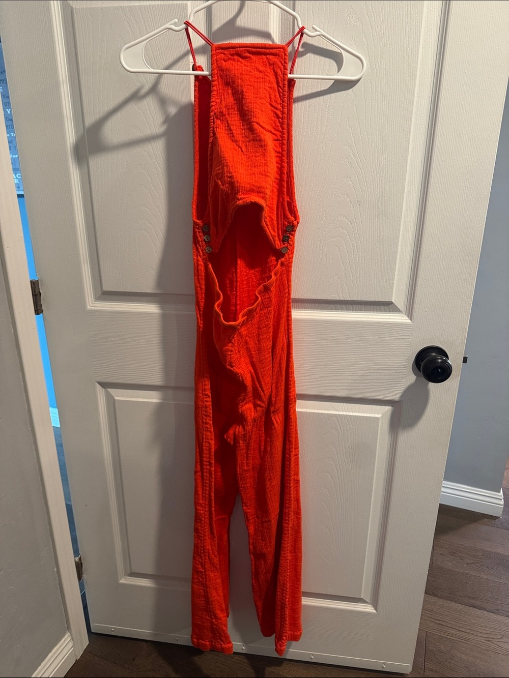 Women’s Orange Wide-Leg Jumpsuit - Picture 2 of 7
